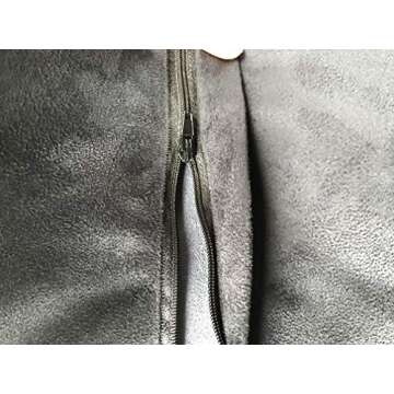 ROSE FEATHER Real 100% Tibetan Mongolian Lamb Sheepskin Wool Fur Super Soft Plush Leather Pillowcase Cushion Cover,Black 24x24inch