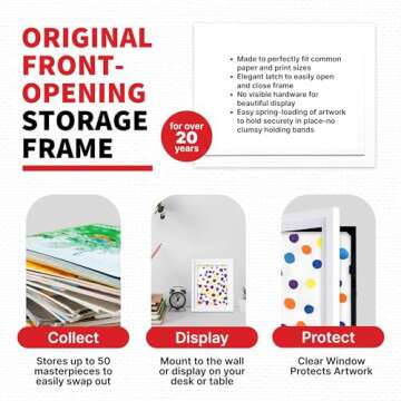 Dynamic Frames for Kids’ Artwork - Set of 4 White Frames