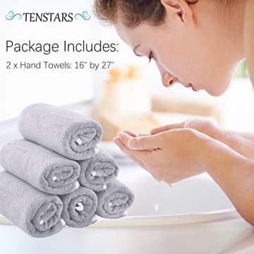 TENSTARS Soft Quick Drying Coral Velvet Towels Set of 6