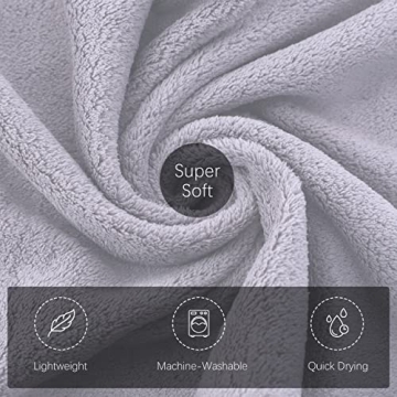 TENSTARS Soft Quick Drying Coral Velvet Towels Set of 6