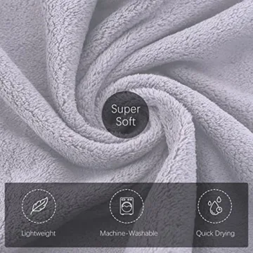 TENSTARS Soft Quick Drying Coral Velvet Towels Set of 6