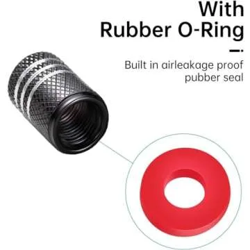 Premium Aluminum Tire Valve Stem Cap Cover Set