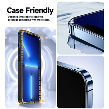 MAGIC JOHN Tempered Glass Protector for iPhone 13 Pro Max