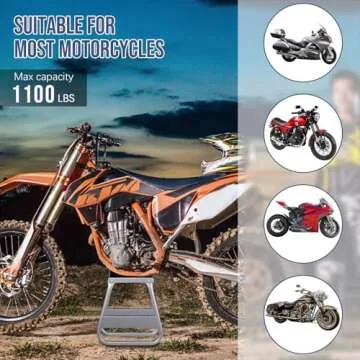 SUNROAD Universal Motorcycle Dirt Bike Stand 1100LBS Capacity Heavy Duty