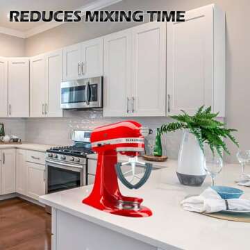 Flex Edge Beater for KitchenAid 4.5/5 QT Tilt Head Stand Mixer Kitchen Aid Mixer Accessory,With Silicone Edges For Kitchen Aid Accessories and Attachments