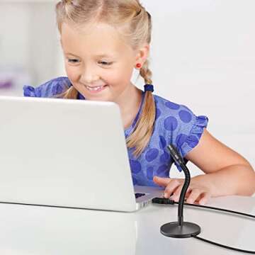 FIFINE Mini Gooseneck USB Microphone for Dictation and Recording,Desktop Microphone for Computer Laptop PC.Plug and Play Great for Skype,YouTube,Gaming, Streaming,Voiceover,Discord and Tutorials-K050