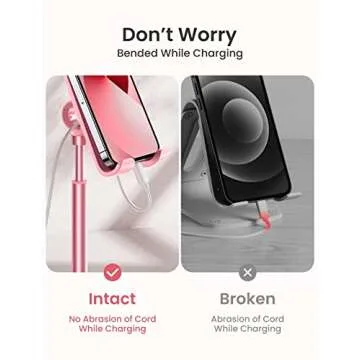 LISEN Kawaii Pink Adjustable Cell Phone Stand for Work & Play