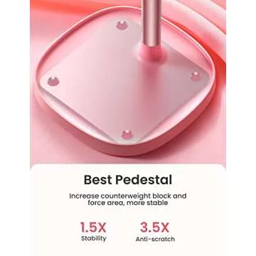 LISEN Kawaii Pink Adjustable Cell Phone Stand for Work & Play