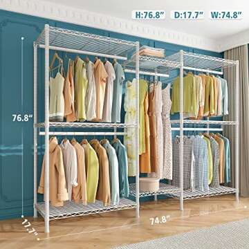 Raybee Heavy Duty Clothes Rack with 900 lbs Capacity