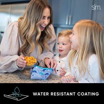 Simple Modern Reusable Snack Bags for Kids, Boys | Food Safe, BPA Free, Phthalate Free, Polyester Zip Pouches | Washable & Refillable Sandwich Bag | Ellie Collection | 3 pack | Dinosaur Roar