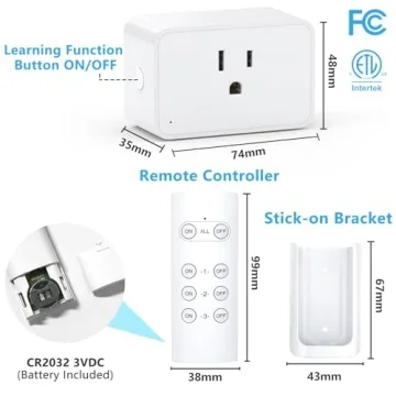 G-Homa Wireless Remote Control Outlet for Household Appliances