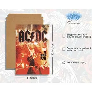 Riviera Vintage Rock Band Posters for Room Aesthetic, 70s, 80s, 90s, Retro Bedroom Decor Wall Art, Concert Poster Collage, Old Music Album Cover Prints, Nirvana Music Posters