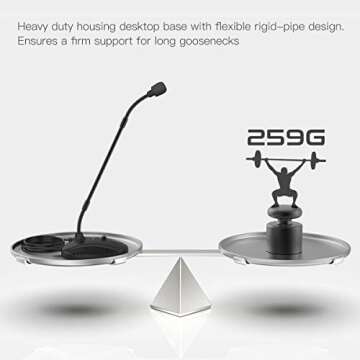 Computer Microphone,FIFINE Desktop Gooseneck Microphone,Mute Button with LED Indicator,USB Microphone for Windows/Mac.Ideal for Gaming Streaming YouTube Podcast.(K052)