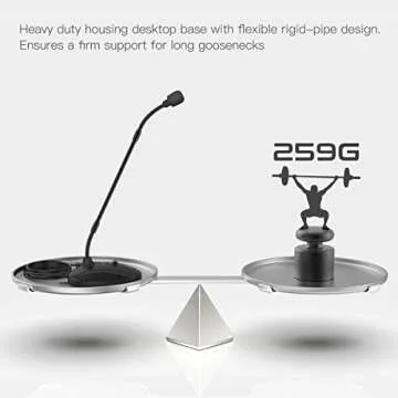 Computer Microphone,FIFINE Desktop Gooseneck Microphone,Mute Button with LED Indicator,USB Microphone for Windows/Mac.Ideal for Gaming Streaming YouTube Podcast.(K052)