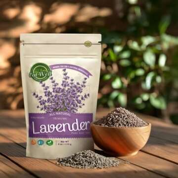 Eat Well Dried Lavender Flowers 4 oz - Edible Culinary Lavender for Baking & Cooking, Tea, Soaps & Potpourri