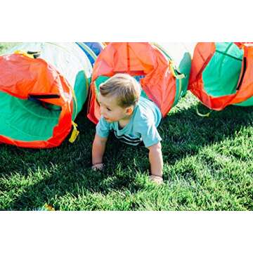 Pacific Play Tents 21409 Kids 6-Foot Find Me Multicolor Crawl/Play Tunnel, 6' x 19" Diameter, Multi Color