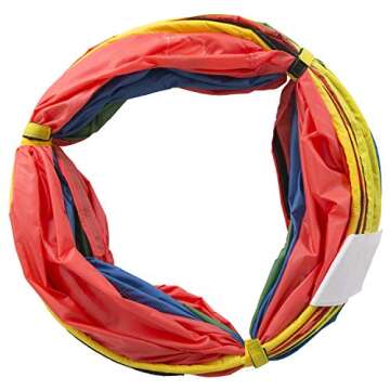 Pacific Play Tents 21409 Kids 6-Foot Find Me Multicolor Crawl/Play Tunnel, 6' x 19" Diameter, Multi Color