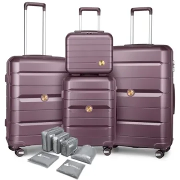 Somago Lightweight Hardside Luggage Set with Packing Cubes