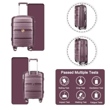 Somago Lightweight Hardside Luggage Set with Spinner Wheels
