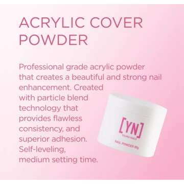Young Nails Acrylic Powders, Cover - Created for a flawless consistency and superior adhesion - Cove...