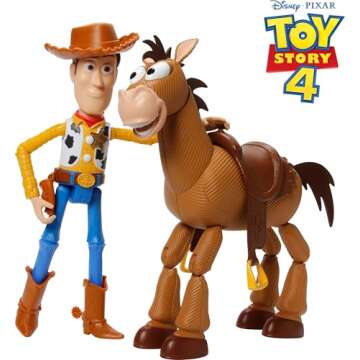 Mattel Disney Pixar Toy Story 4 Woody & Bullseye Set