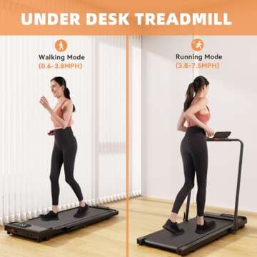 DeerRun Foldable Treadmill 300 lbs Capacity with Remote