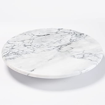 JALZ Marble Lazy Susan 12'' Elegant Kitchen Organizer