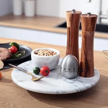 JALZ Marble Lazy Susan 12'' Elegant Kitchen Organizer