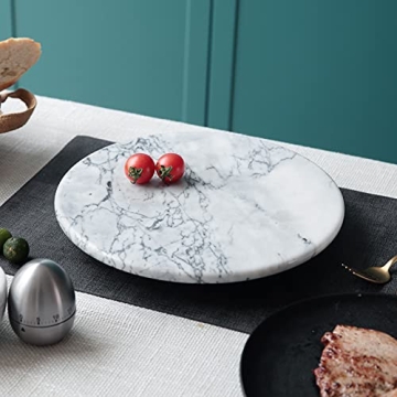 JALZ Marble Lazy Susan 12'' Elegant Kitchen Organizer