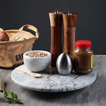 JALZ Marble Lazy Susan 12'' Elegant Kitchen Organizer