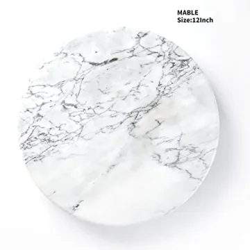 JALZ Marble Lazy Susan 12'' Elegant Kitchen Organizer