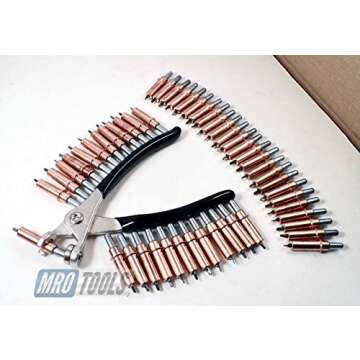 50 1/8 Cleco Sheet Metal Fasteners + Cleco Pliers w/Carry Bag (K1S50-1/8)