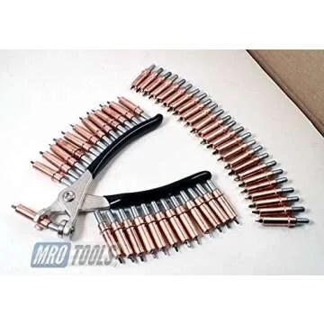 50 1/8 Cleco Sheet Metal Fasteners + Cleco Pliers w/Carry Bag (K1S50-1/8)