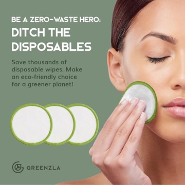 Greenzla Eco-Friendly Reusable Cotton Pads for All Skin Types
