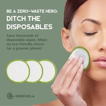 Greenzla Eco-Friendly Reusable Cotton Pads for All Skin Types