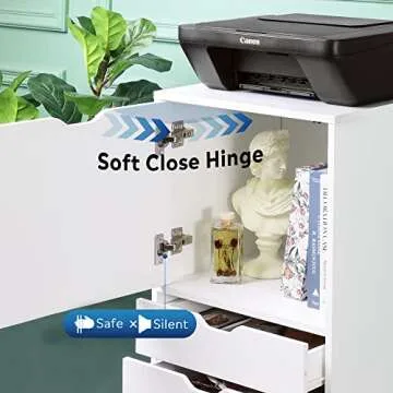 DEVAISE Mobile 5-Drawer Dresser for Home Office