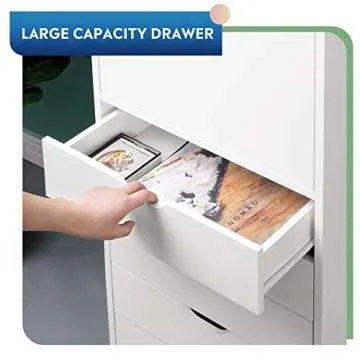 DEVAISE Mobile 5-Drawer Dresser for Home Office