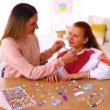 JOICEE 480PCS Cute Polymer Clay Beads Set for DIY Jewelry Making