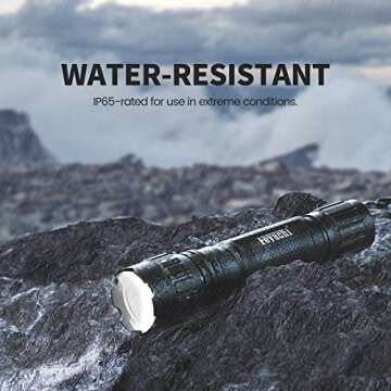 Feyachi FL22-MB Tactical Flashlight 1200 Lumen LED Weapon Light with Low Profile M Lock Flashlight Mount, Pressure Switch