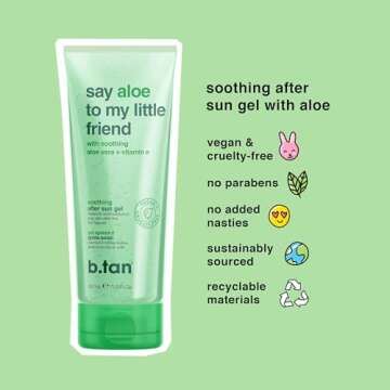 B.TAN Aloe Vera Gel Face & Body | Say Aloe To My Little Friend - Hydrating, Soothing After Sun Lotio...