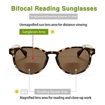 Madison Avenue Bifocal Sunglasses for Reading and UV Protection