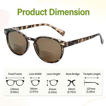 Madison Avenue Bifocal Sunglasses for Reading and UV Protection