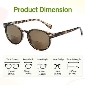 Madison Avenue Bifocal Sunglasses for Reading and UV Protection