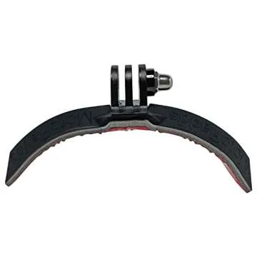 MotoRadds Flex Slim Flexible Universal Motorcycle Helmet Chin Mount Kit Bendable Silicone Compatible with GoPro Hero 12, 11, 10, DJI Osmo Action, Insta360, SJCAM, Xiaomi Yi Action Cameras (Black)