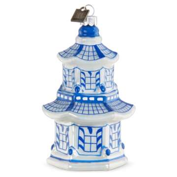 Shop Raz 4.25" Pagoda Glass Christmas Ornament Today