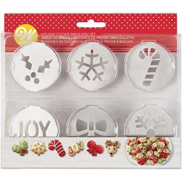 Wilton 6-Piece Fit Right Holiday Cookie Disc Set