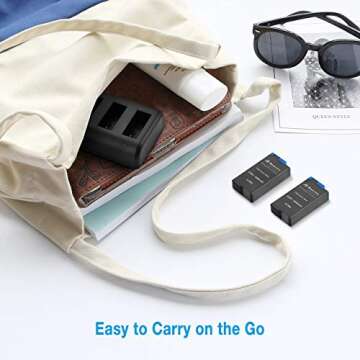 Powerextra Max Battery and Rapid 3-Channel USB Charger Compatible with GoPro MAX 360 Battery and GoPro MAX ACDBD-001 ACBAT-001 - Battery Fully Decoded