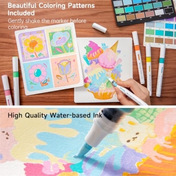 Shuttle Art Acrylic Paint Markers Set 36 Colors Brush Tip