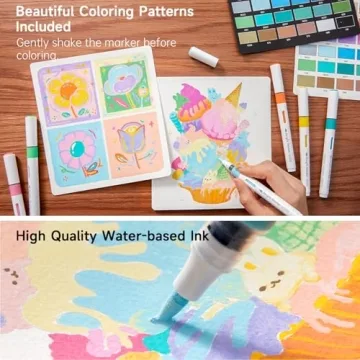 Shuttle Art Acrylic Paint Markers Set 36 Colors Brush Tip