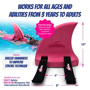 SWIMFIN Kids Swim Floatation Device for Ages 3 Plus